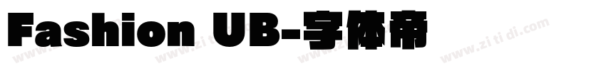 Fashion UB字体转换